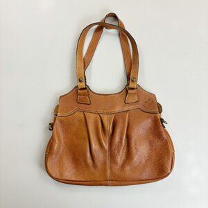 PATRICIA NASH Napoli Shoulder Bag Pleated Leather Caramel Tan Fall Boho